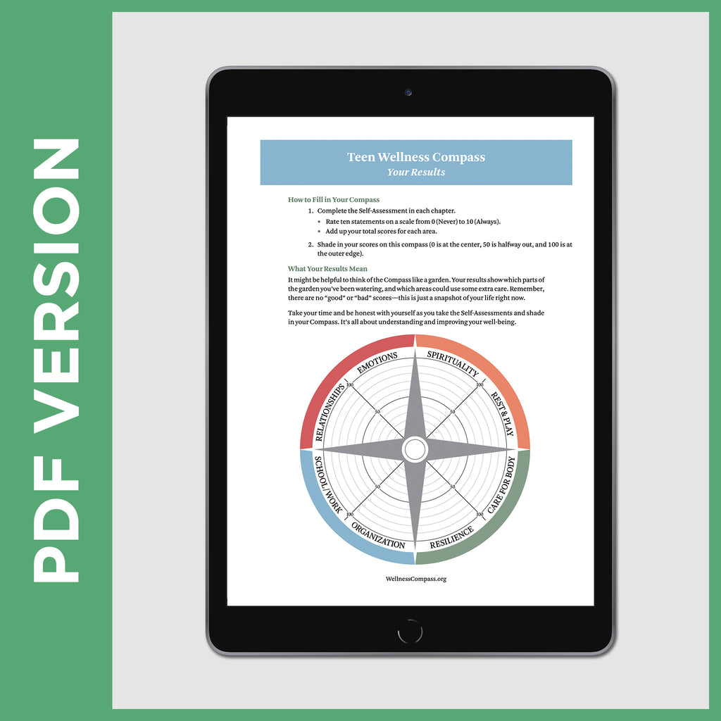 Blank Teen Wellness Compass (PDF FILE)