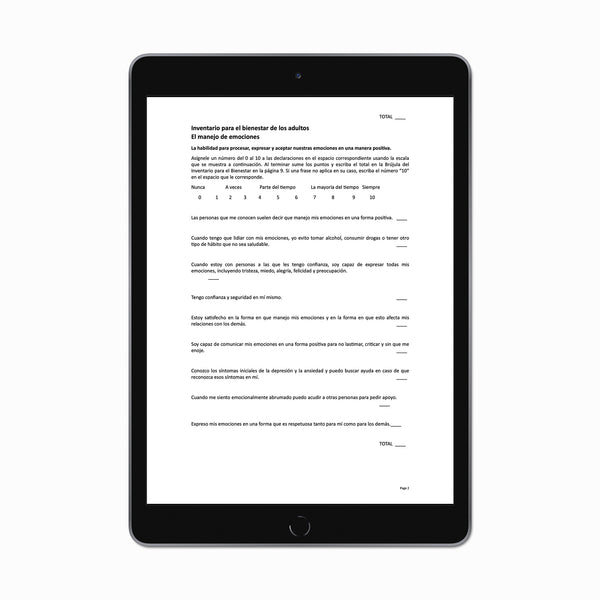 Adult Self Assessment - Spanish (PDF FILE)