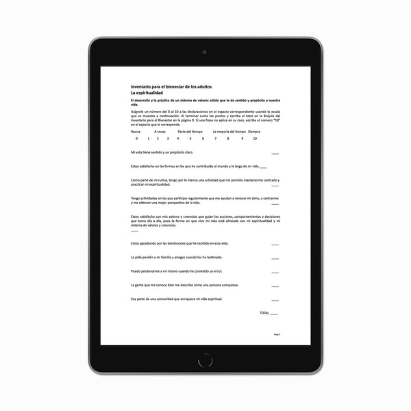 Adult Self Assessment - Spanish (PDF FILE)