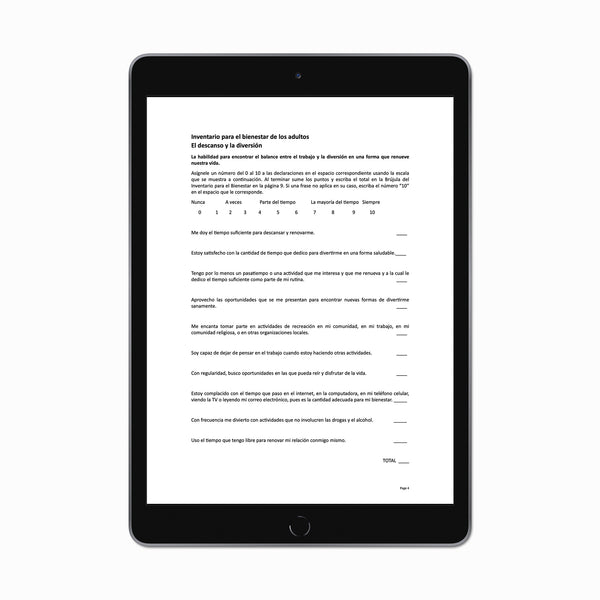 Adult Self Assessment - Spanish (PDF FILE)