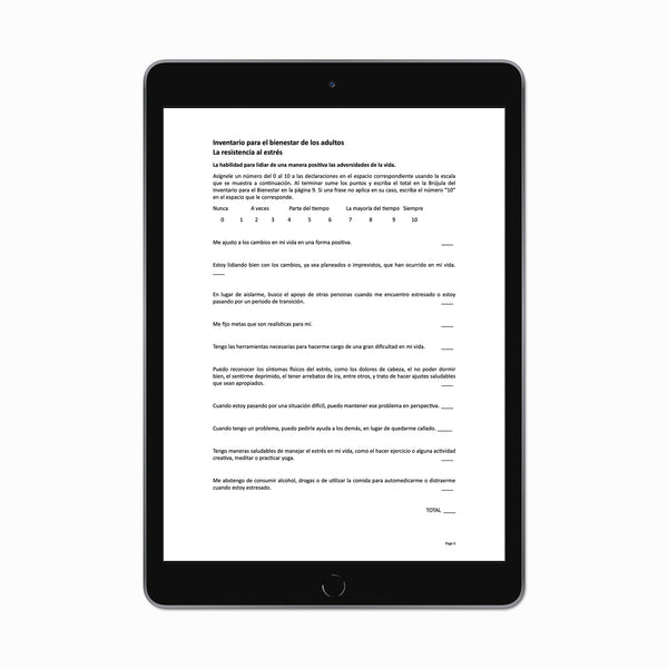 Adult Self Assessment - Spanish (PDF FILE)