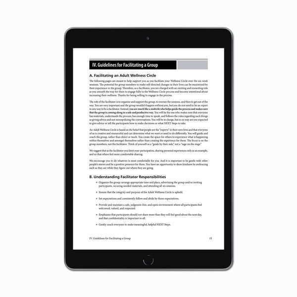 Adult Wellness Circle Facilitator Guide (PDF FILE)