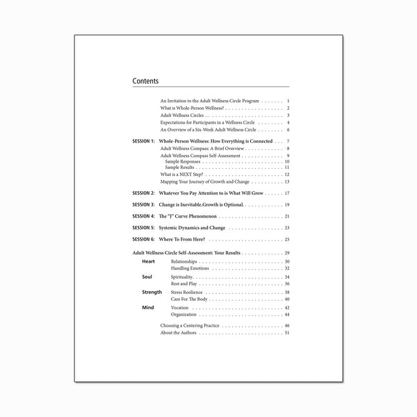 Adult Wellness Circle Program Workbook (PRINT)