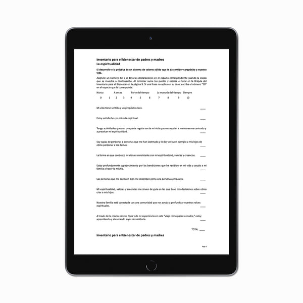 Parent Self Assessment - Spanish (PDF FILE)