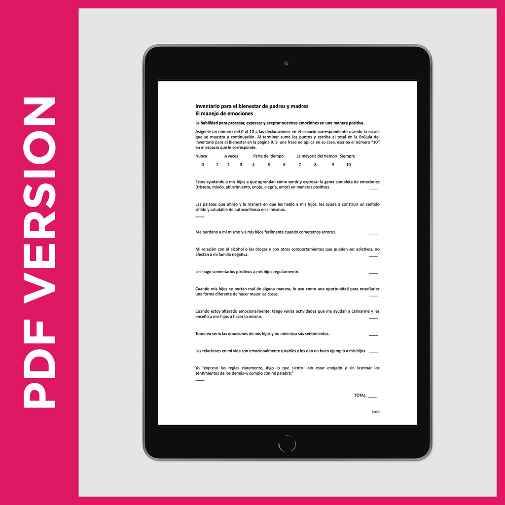 Parent Self Assessment - Spanish (PDF FILE)