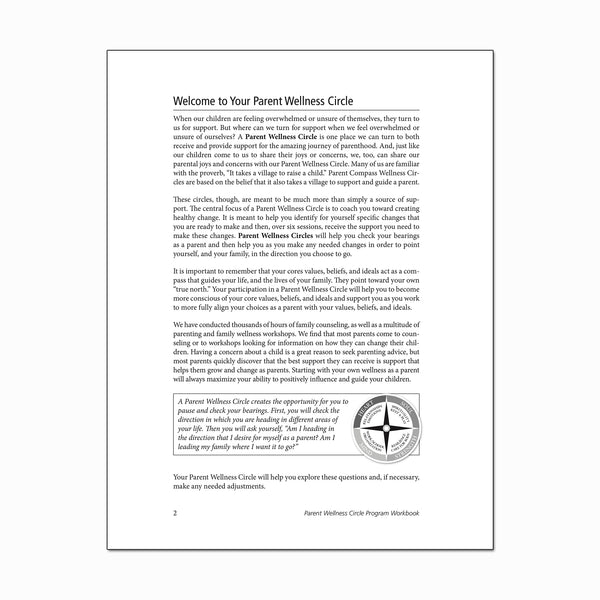 Parent Wellness Circle Program Workbook (PRINT)