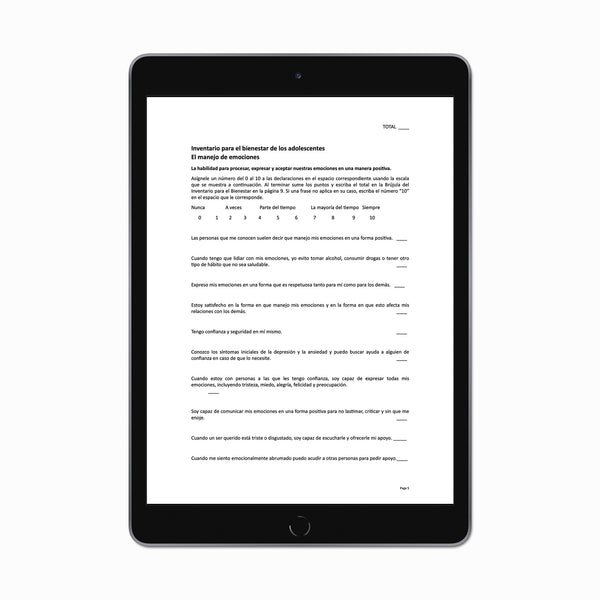 Teen Self Assessment - Spanish (PDF FILE)