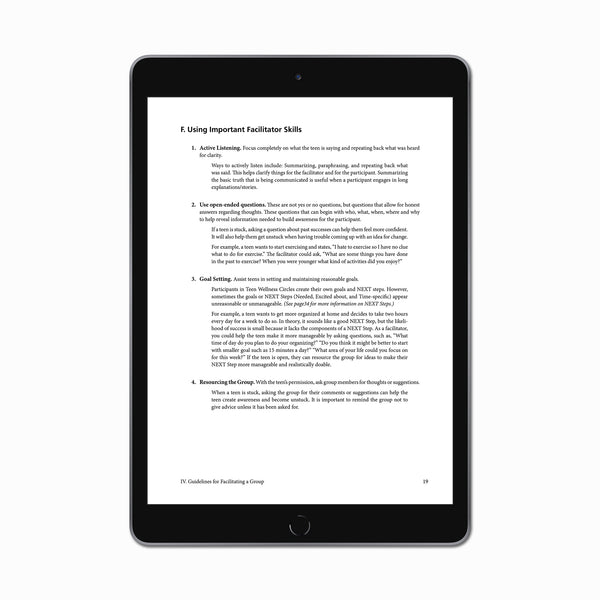 Teen Wellness Circle Facilitator Guide (PDF FILE)