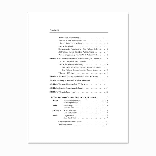 Teen Wellness Circle Program Workbook (PRINT)