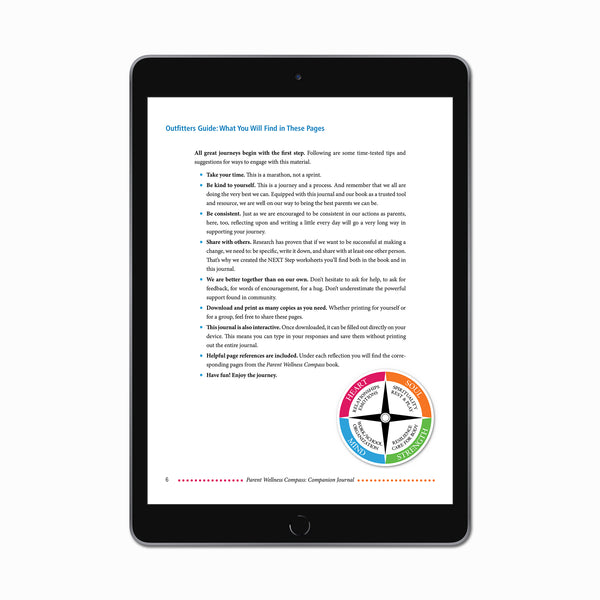 Parent Wellness Compass Companion Journal (PDF FILE)